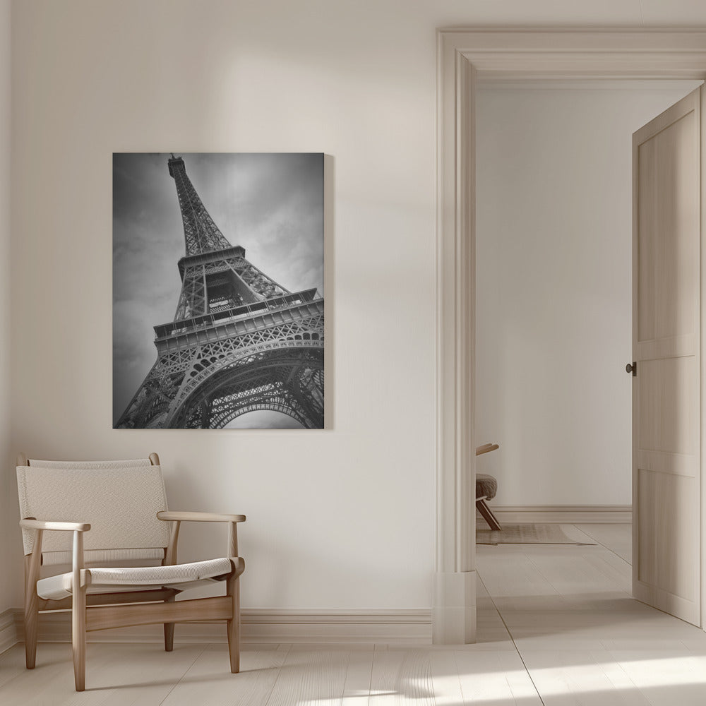 Black and White Eiffel Tower Canvas Wall Art | PARIS Eiffel Tower
