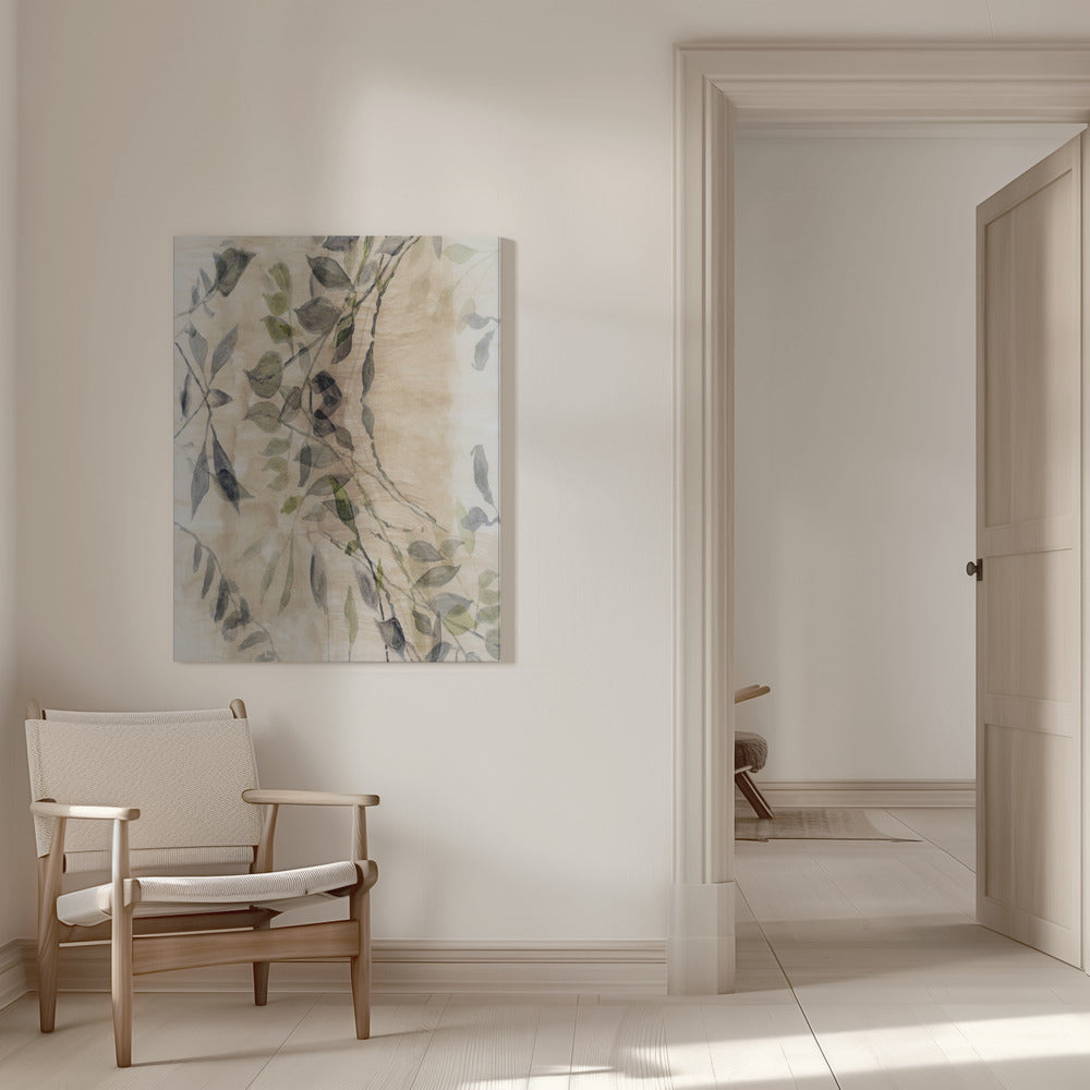 Wall art Colour Washed Leaves No3