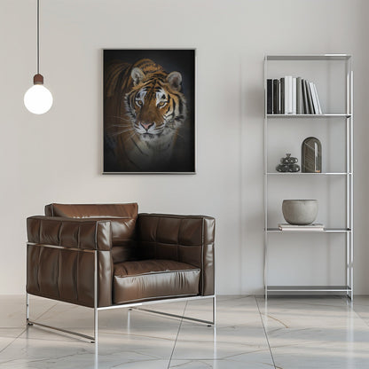 Siberian Tiger Close-Up Portrait Canvas Wall Art
