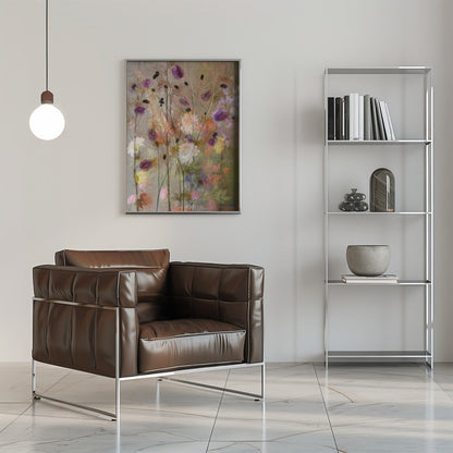 Wall art Painterly flowers
