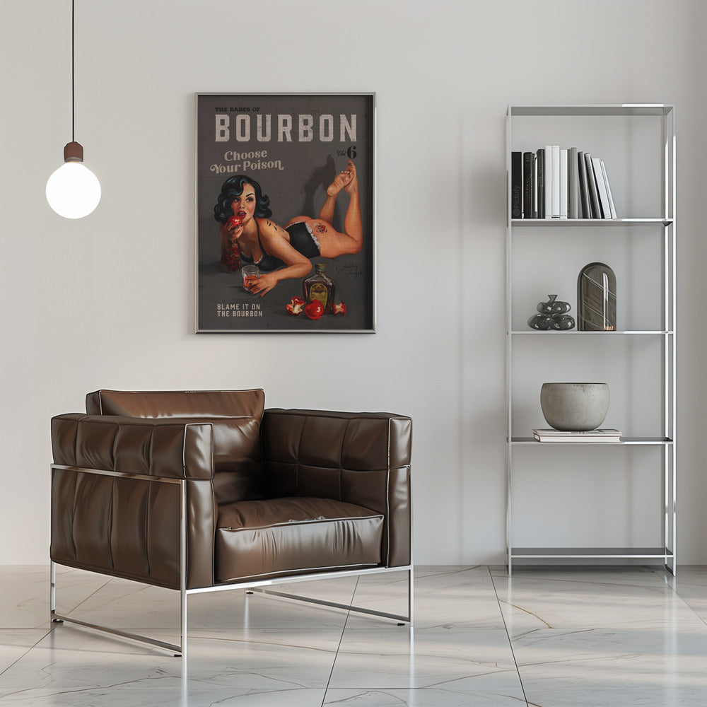 Art mural Babes of Bourbon Vol 6 Choisissez votre poison Pin-up sexy