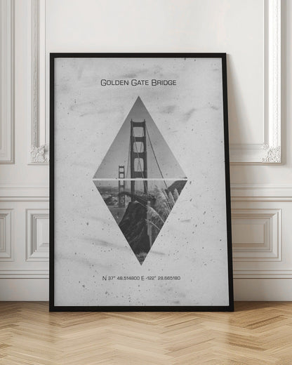 Wall art Coordinates SAN FRANCISCO Golden Gate Bridge