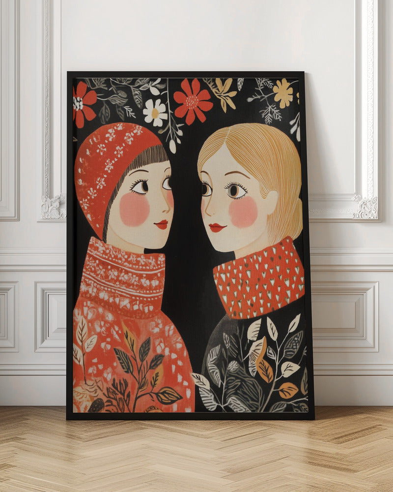 Wall art Vintage Style Mag Women Knittwear Canvas Print