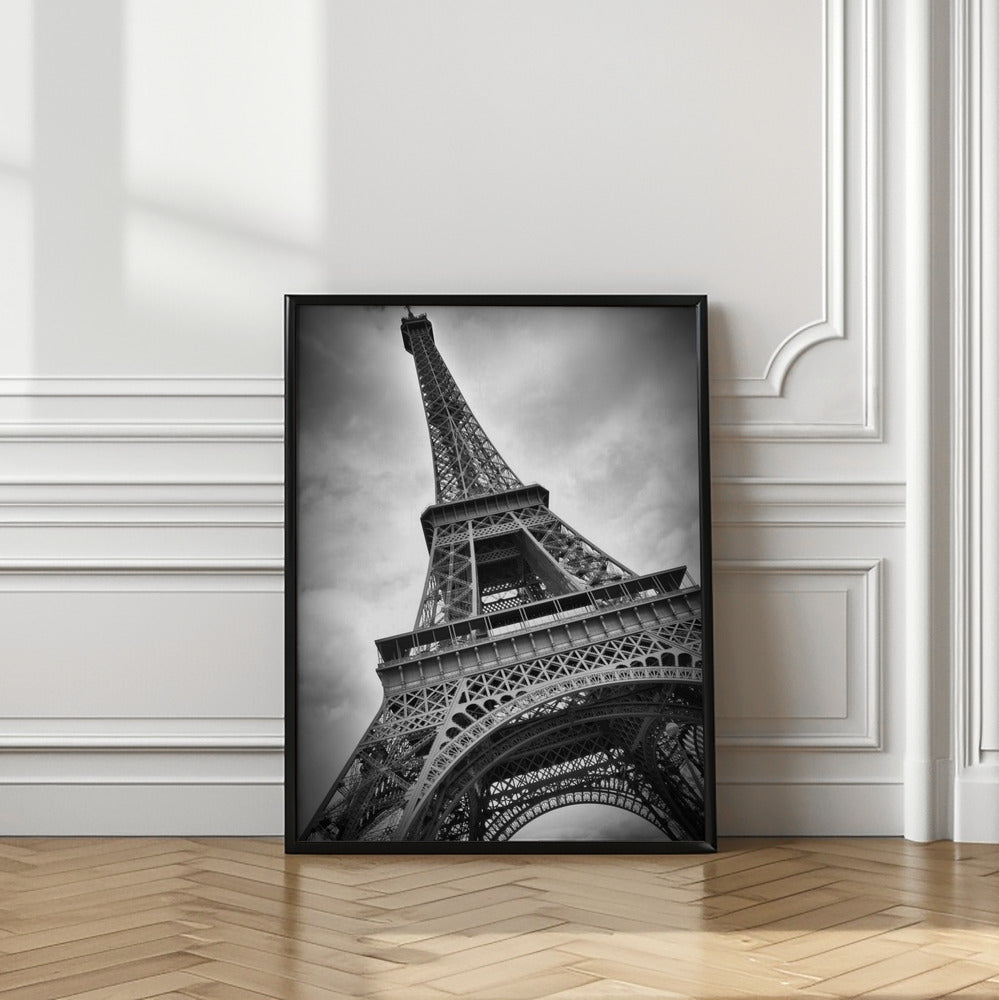Paris Eiffel Tower Canvas Wall Art | Black and White