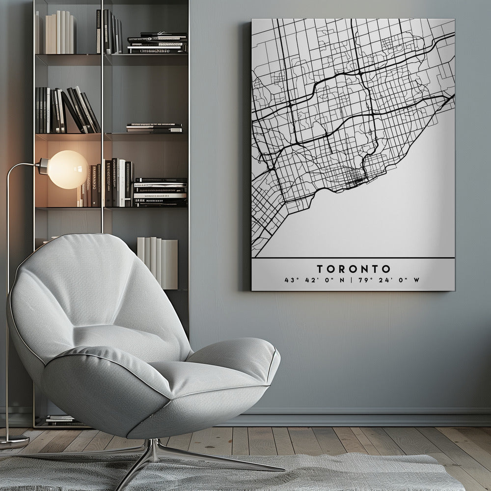 Wall art Black Maps 89 Canvas Wall Art
