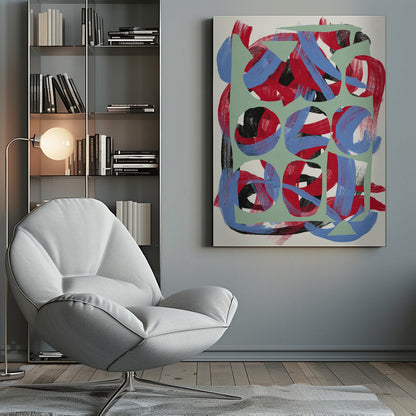 Wall art Dry directional strokes abstract 03