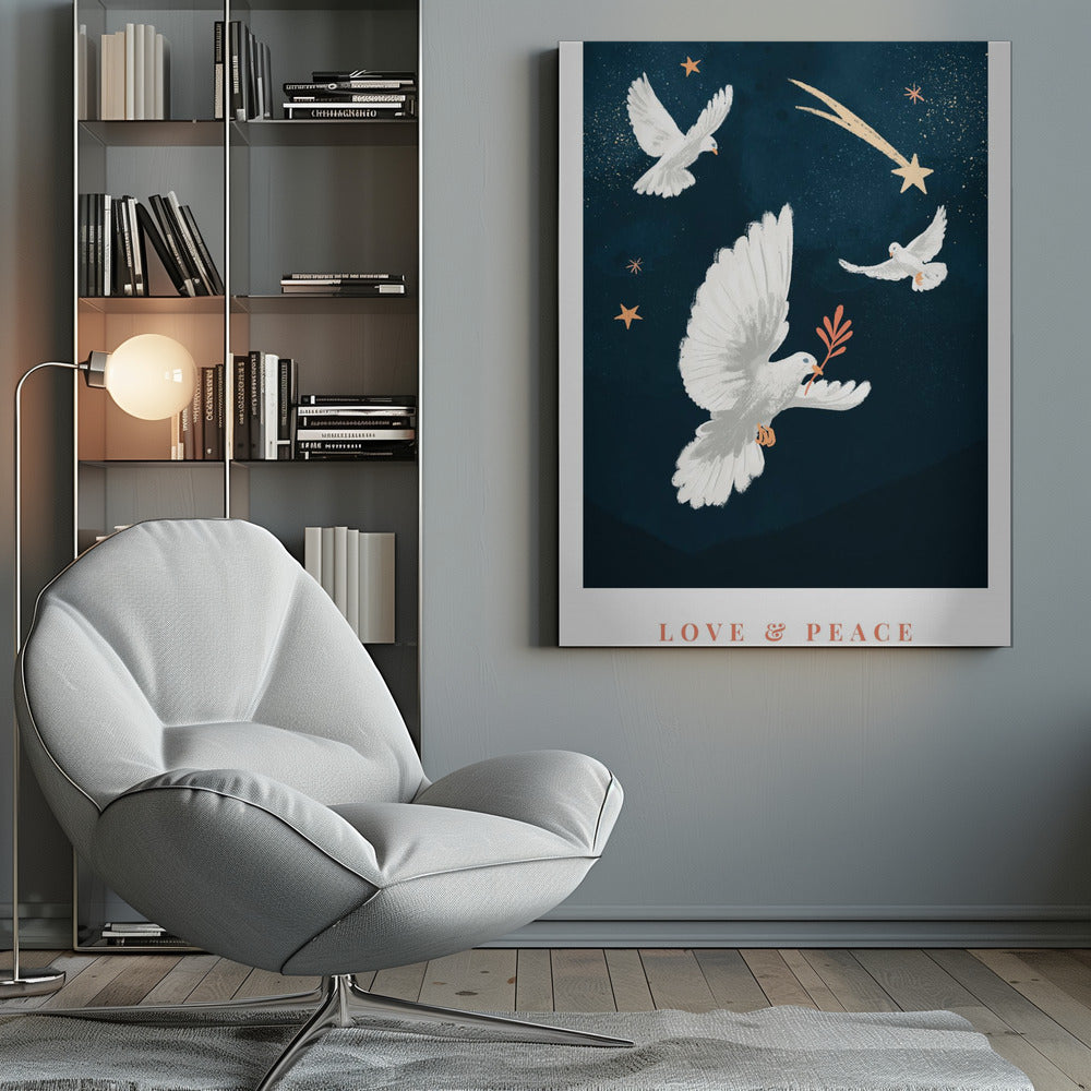 Wall art Love & Peace Canvas Print