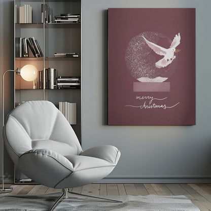 Wall art Snowglobe Dove Canvas Print