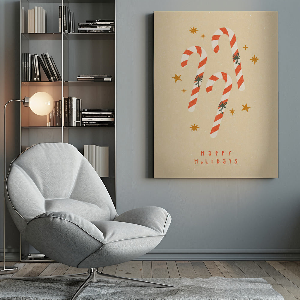 Wall art Candy Cane Canvas Print