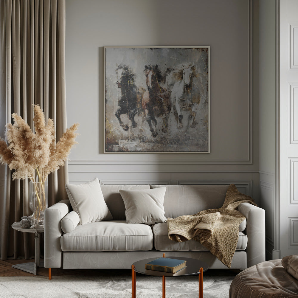 Art mural Cheval Illustration d'art vintage 15