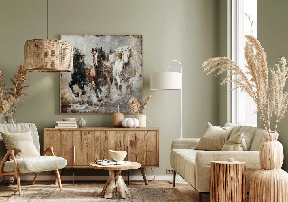 Art mural Cheval Illustration d'art vintage 15