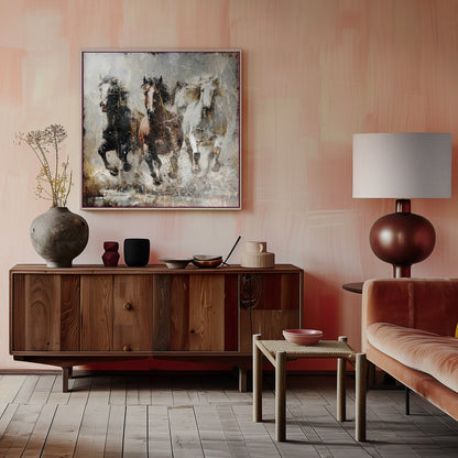 Art mural Cheval Illustration d'art vintage 15