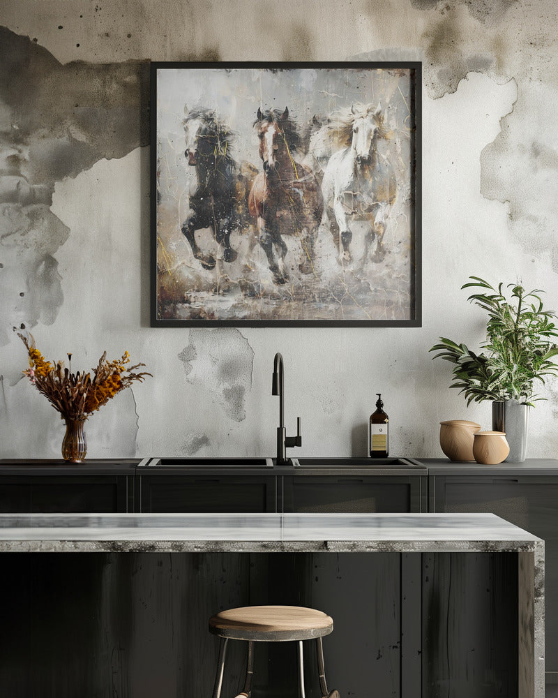 Art mural Cheval Illustration d'art vintage 15