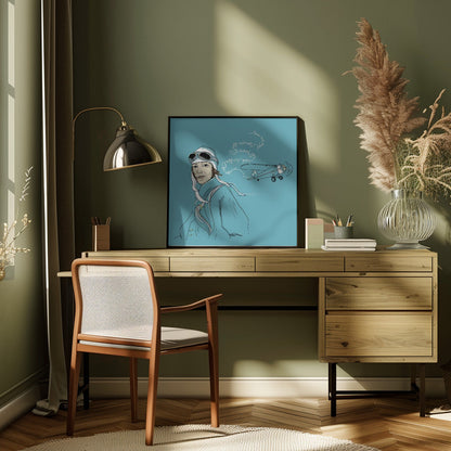 Wall art Amelia Earhart