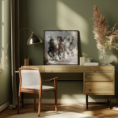 Art mural Cheval Illustration d'art vintage 15