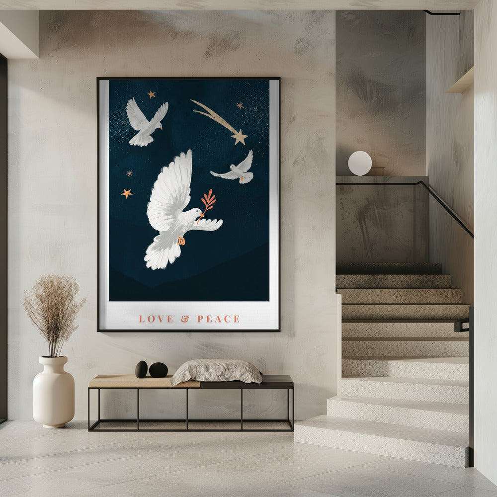 Wall art Love & Peace Canvas Print