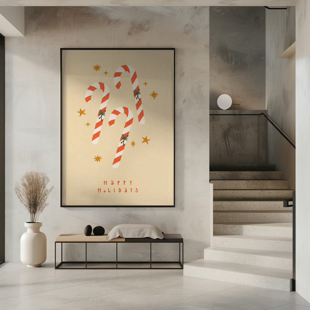 Wall art Candy Cane Canvas Print