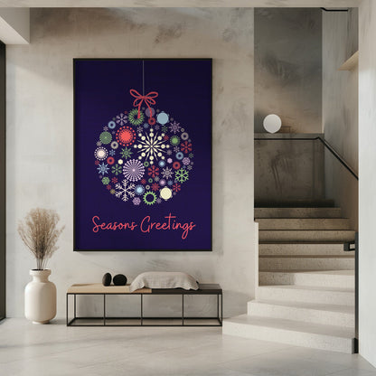 Wall art Snowflake ornament Canvas Print