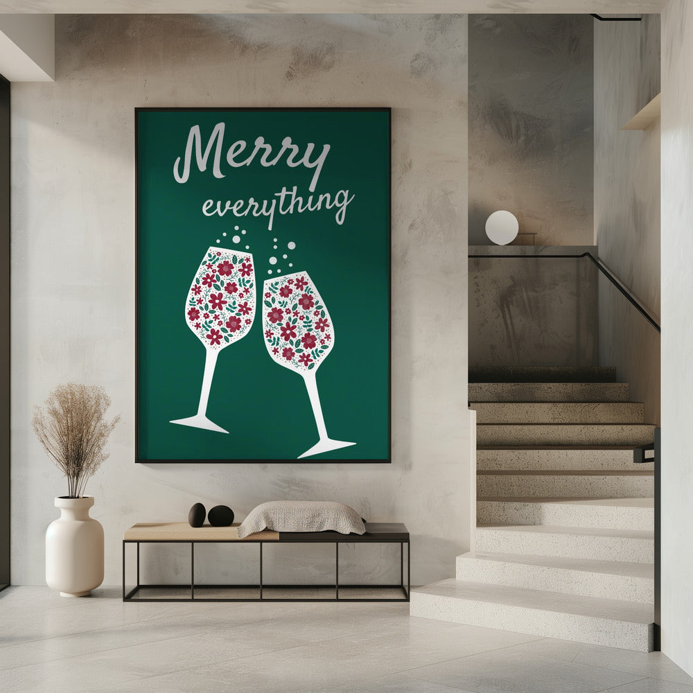 Wall art Merry Everything Canvas Print