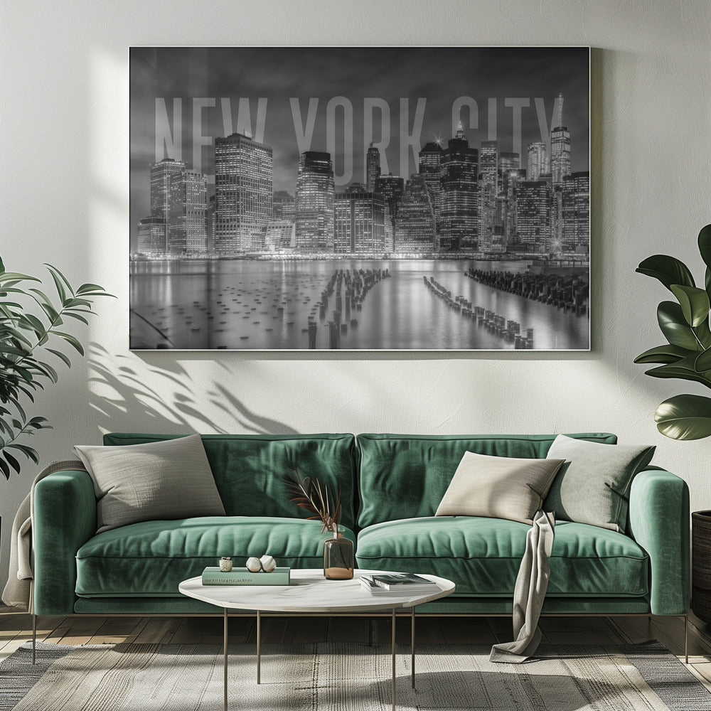 Wall art NEW YORK CITY Skyline Monochrome