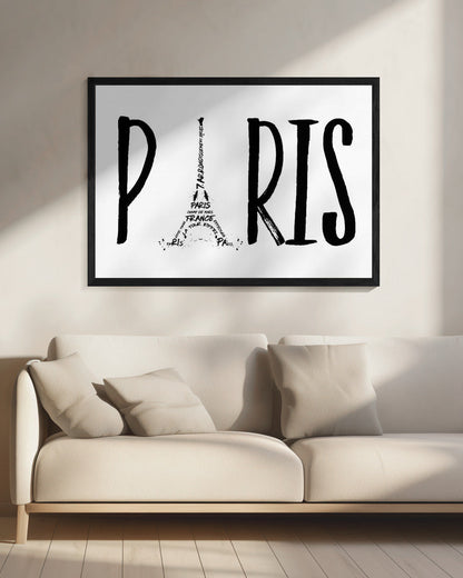Wall art PARIS Typography