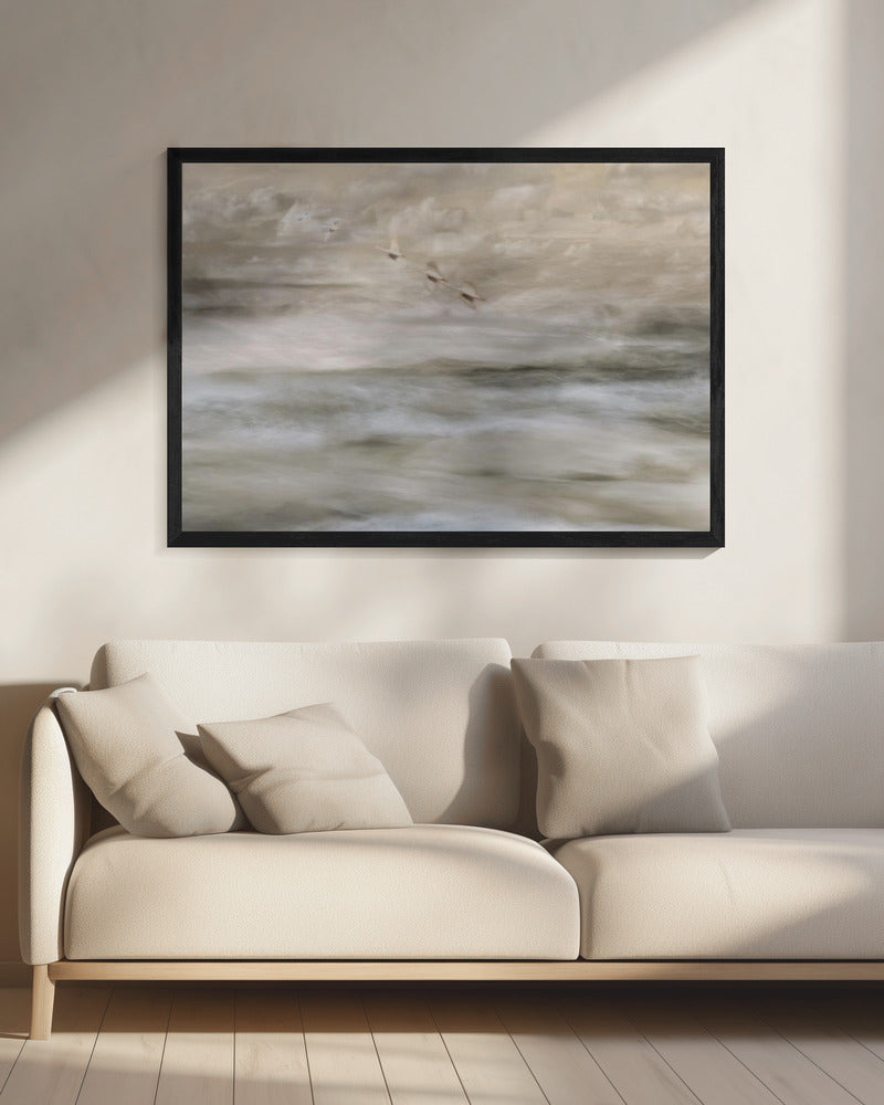 Wall art Swans over sea