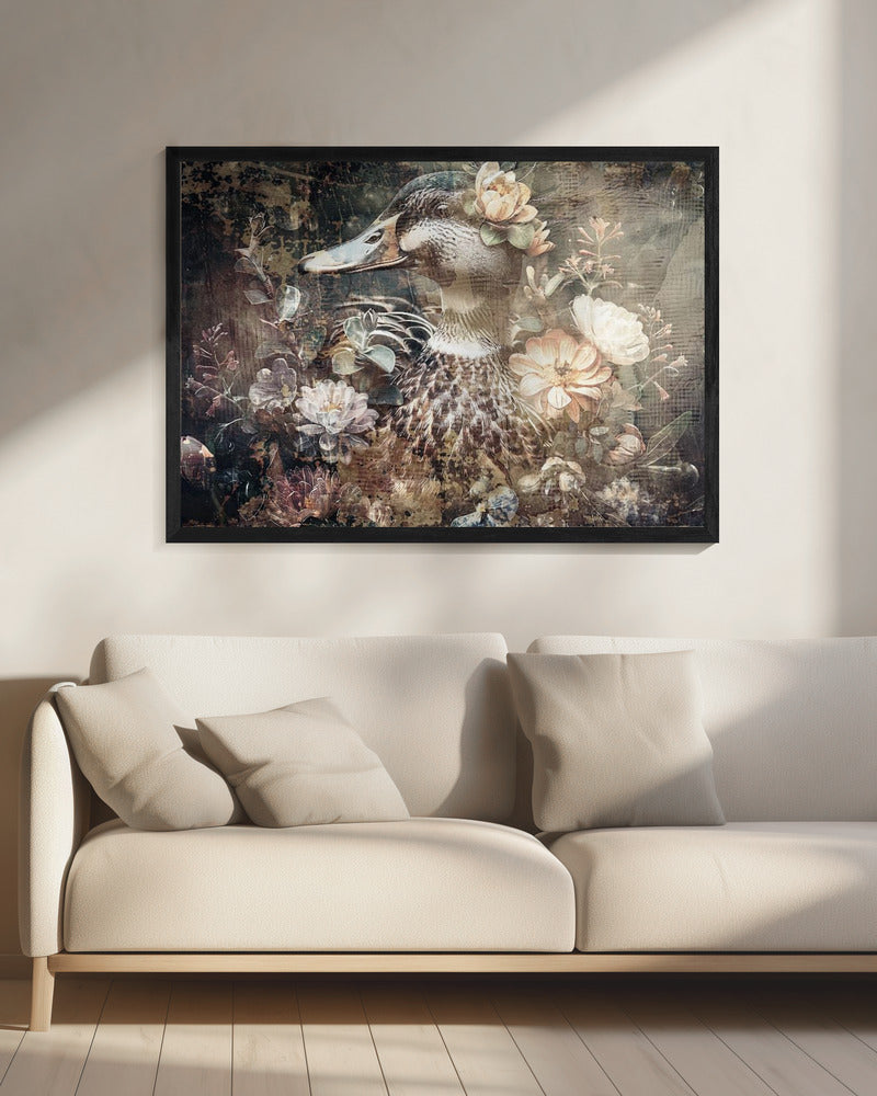 Art mural Canard Animal Illustration vintage Wallart 06