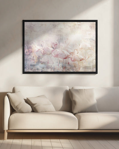 Wall art Flamingo Animal Vintage Art Illustration Wallart 10