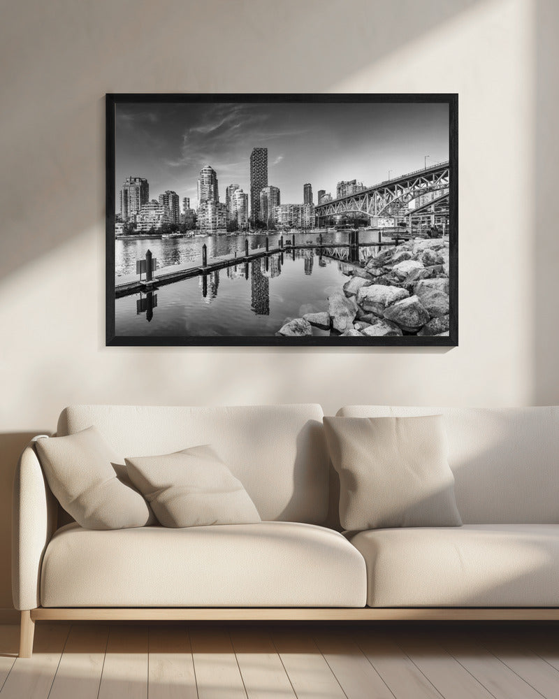 Wall art Vancouver Impression of Granville Island | Monochrome