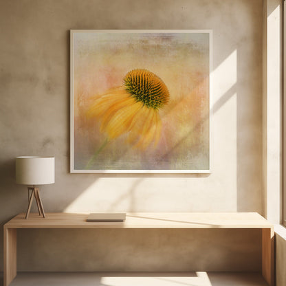Wall Art Echinacea in Yellow