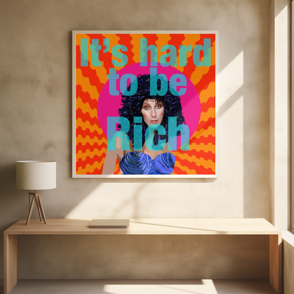 Wall art It's Hard to be Rich