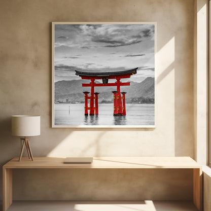 Wall art Torii of Itsukushima Shrine on Miyajima - colorkey
