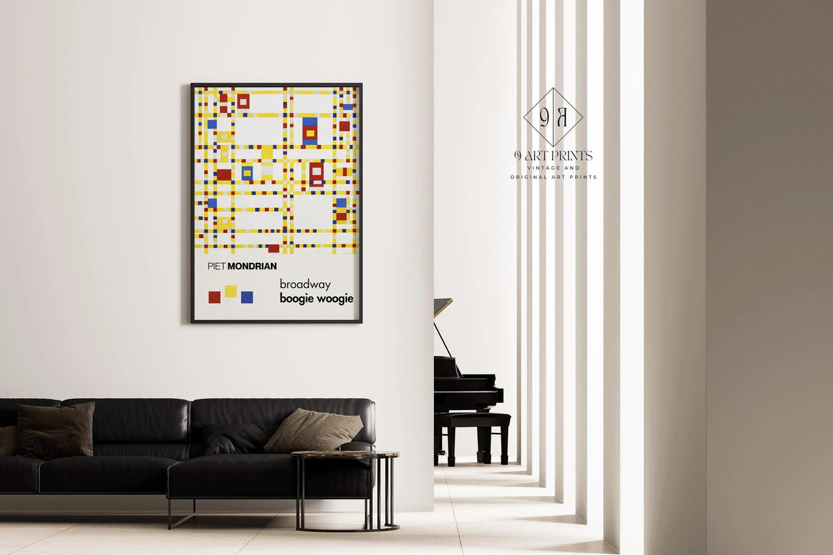 Piet Mondrian Broadway Boogie Woogie Giclee Print: Mid-Century Modern Art