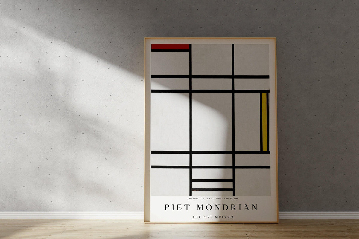 Piet Mondrian - Composition 1936 PRINT | Mid-Century Modern Art Print (available handframed or unframed)