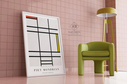 Piet Mondrian - Composition 1936 PRINT | Mid-Century Modern Art Print (available handframed or unframed)