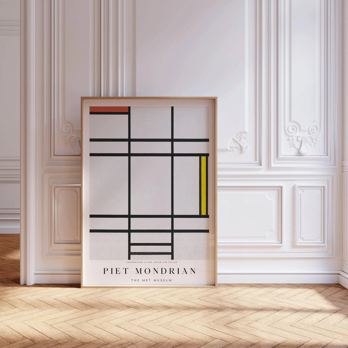 Piet Mondrian - Composition 1936 PRINT | Mid-Century Modern Art Print (available handframed or unframed)