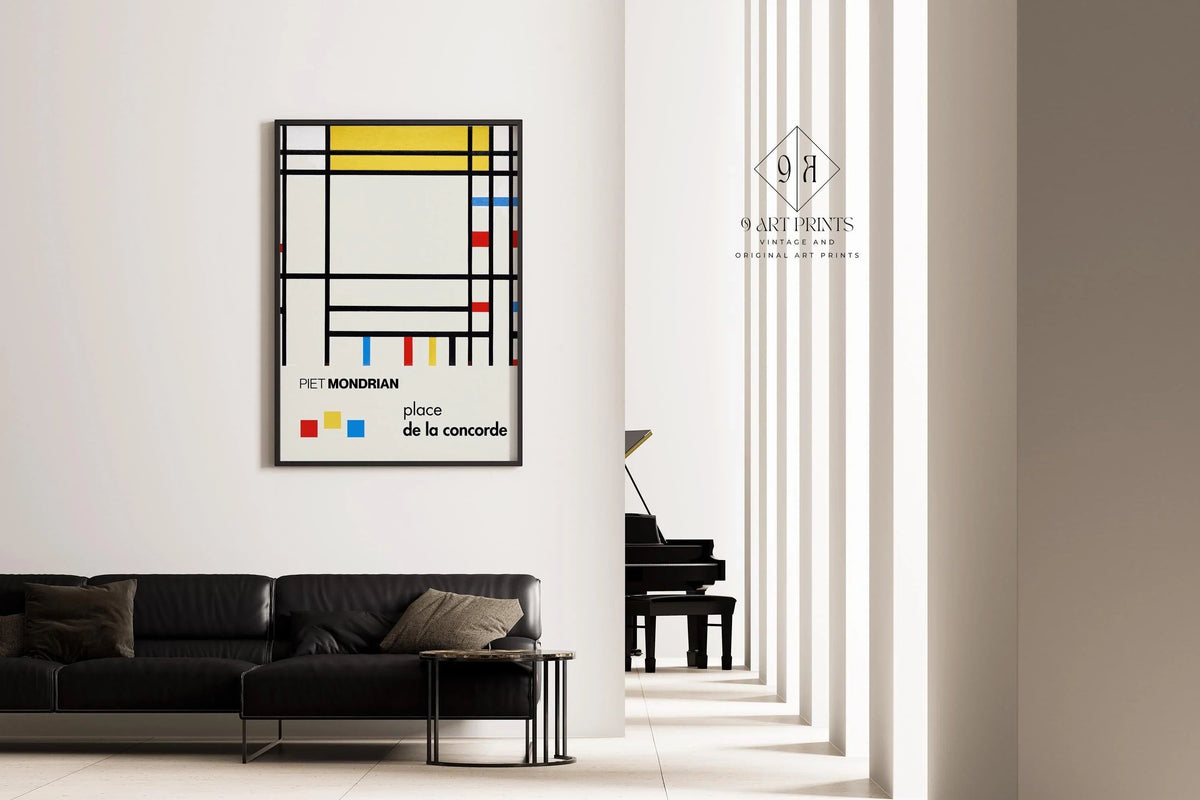 Estampe Giclée « Place de la Concorde » de Piet Mondrian : Art moderne du milieu du siècle