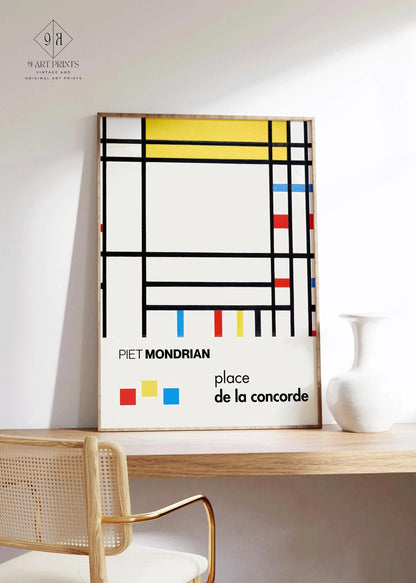 Estampe Giclée « Place de la Concorde » de Piet Mondrian : Art moderne du milieu du siècle