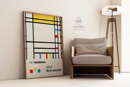 Estampe Giclée « Place de la Concorde » de Piet Mondrian : Art moderne du milieu du siècle
