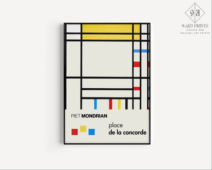 Estampe Giclée « Place de la Concorde » de Piet Mondrian : Art moderne du milieu du siècle