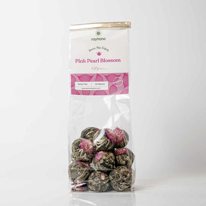 Thé fleuri perle rose | Thé en fleur en forme de perle