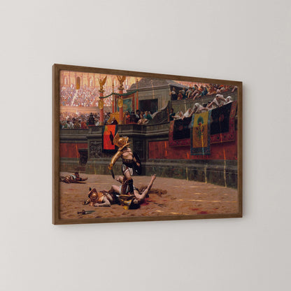 Tableau de gladiateur : Jean-Léon Gérôme, scène de bataille romaine épique (avec ou sans cadre)