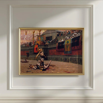 Tableau de gladiateur : Jean-Léon Gérôme, scène de bataille romaine épique (avec ou sans cadre)