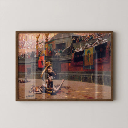 Tableau de gladiateur : Jean-Léon Gérôme, scène de bataille romaine épique (avec ou sans cadre)