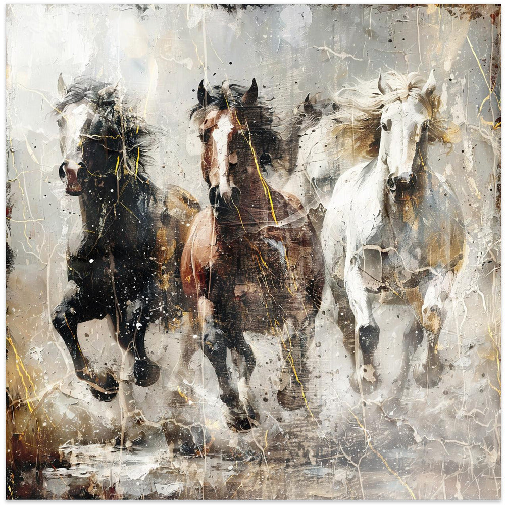 Art mural Cheval Illustration d'art vintage 15