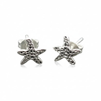 Starfish Silver Plate Stud Earrings