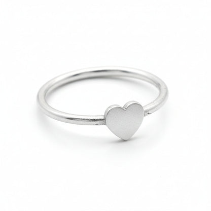 Heart Ring In Silver Plate