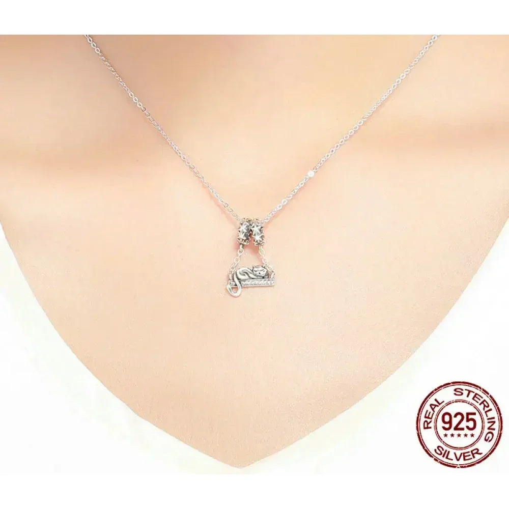 Parfaitement Céleste : adorable breloque étoile chat (argent 925)