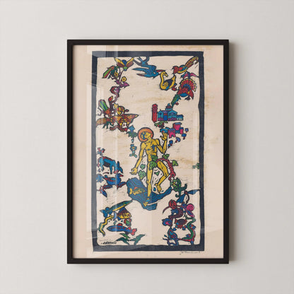 Reijer Stolk St. Franciscus Woodcut Print: Symbolist Fine Art