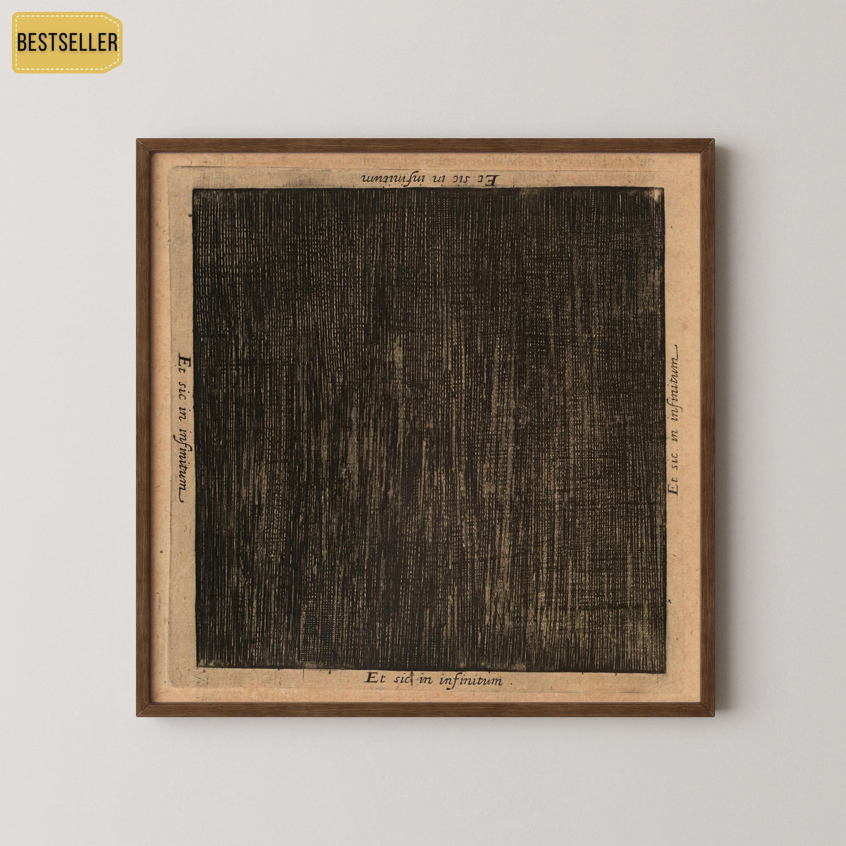Robert Fludd Esoteric Art Print - And so on to Infinity - Monochrome Beige Giclee (1x1)